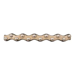Zig Zag Pearl Ivory Hair Clip