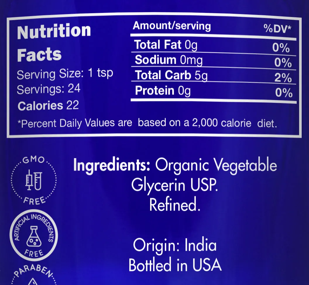 Zongle USDA Certified Organic Vegetable Glycerin, Safe To Ingest, USP Certified, 4 Oz